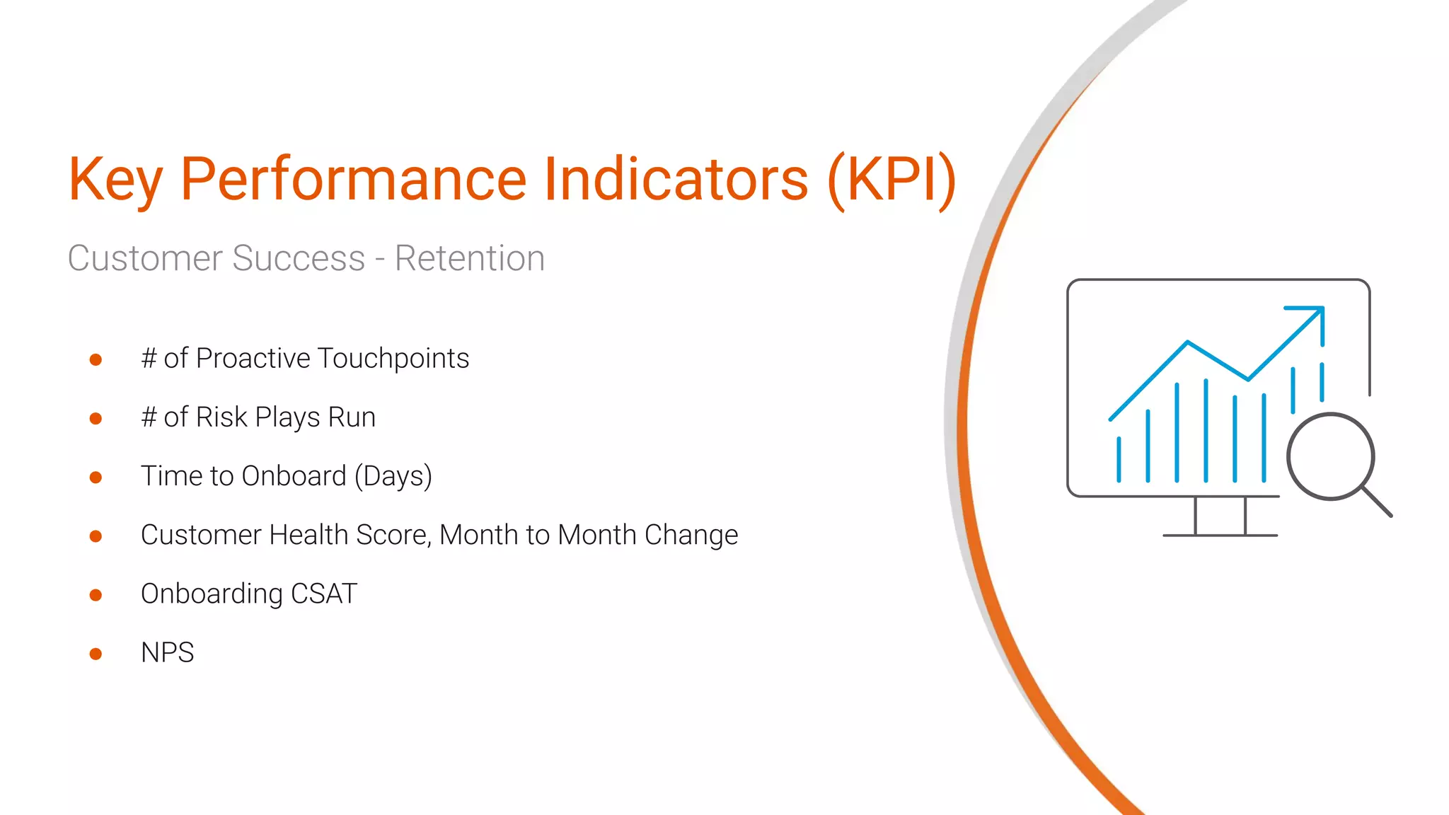 Key Performance Indicators (KPI)
●
●
●
●
●
●