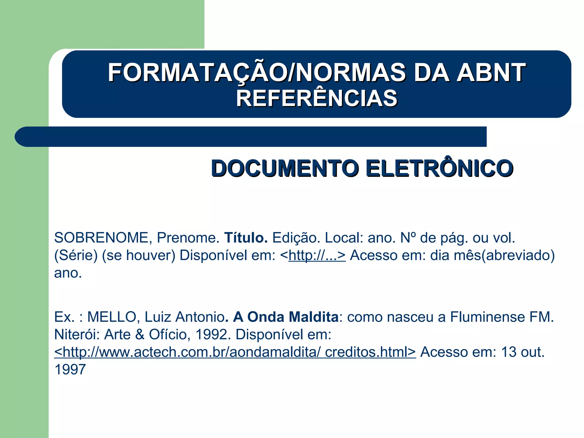 Slide= Normas da ABNT | PPT