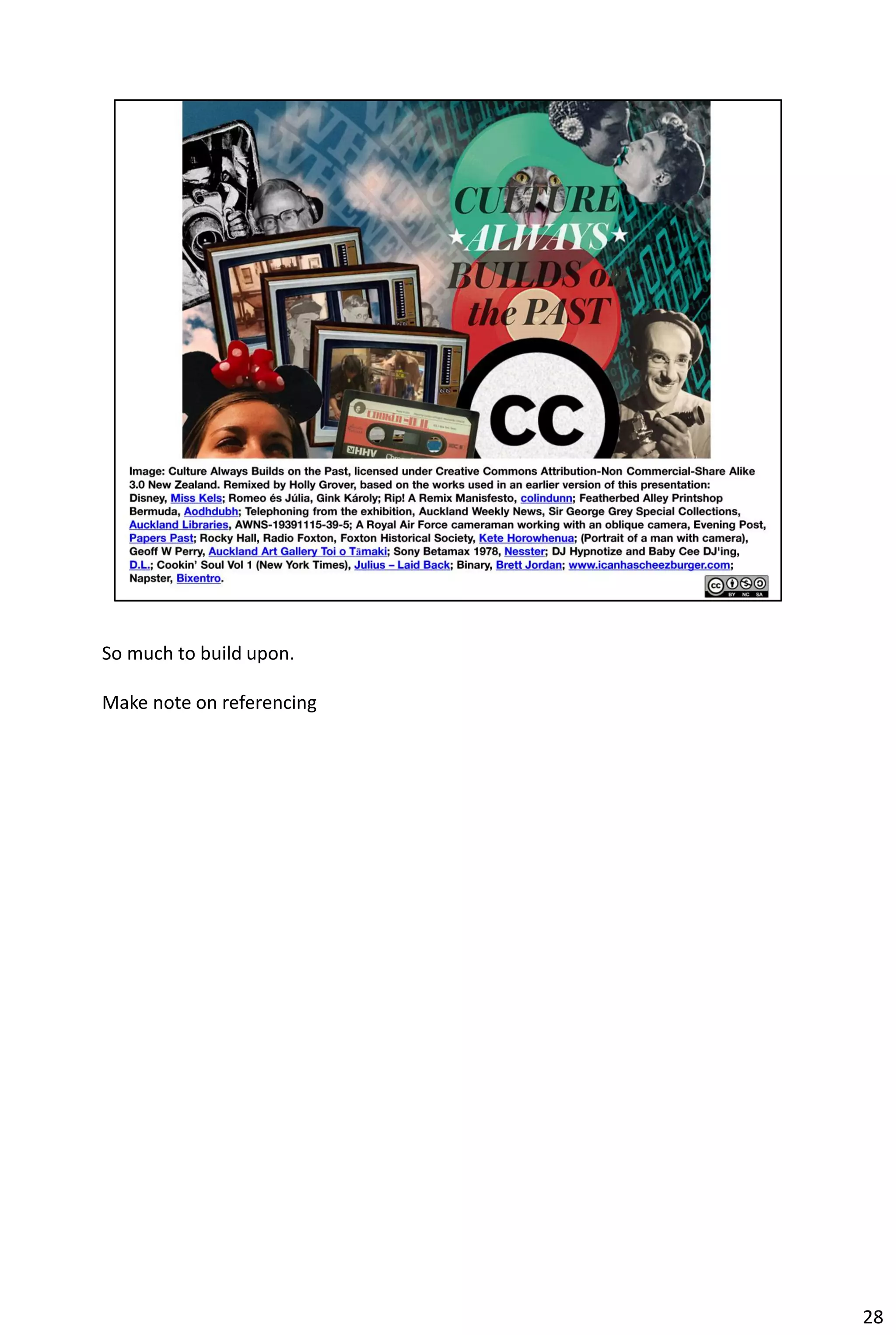 So much to build upon.

Make note on referencing




                           28
 