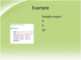 Example
Sample output:
3
5
10
 