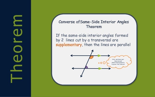 Slide Notes On Angles Formed By Parallel Lines And A Transversal