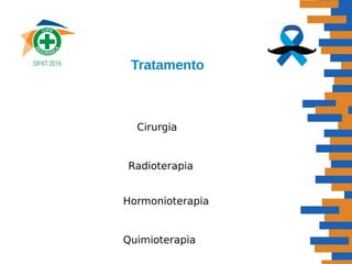 Tratamento
Cirurgia
Radioterapia
Hormonioterapia
Quimioterapia
 