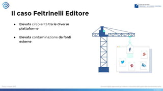 Il caso Feltrinelli Editore
● Elevata circolarità tra le diverse
piattaforme
● Elevata contaminazione da fonti
esterne
 