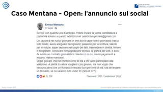 Caso Mentana - Open: l’annuncio sui social
 