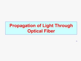 Propagation of Light Through
Optical Fiber
40
 