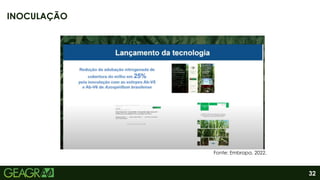 32
INOCULAÇÃO
Fonte: Embrapa, 2022.
 