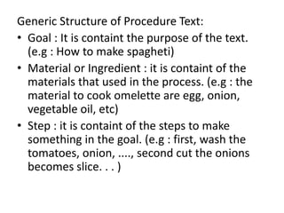 Slide of procedure text | PPT