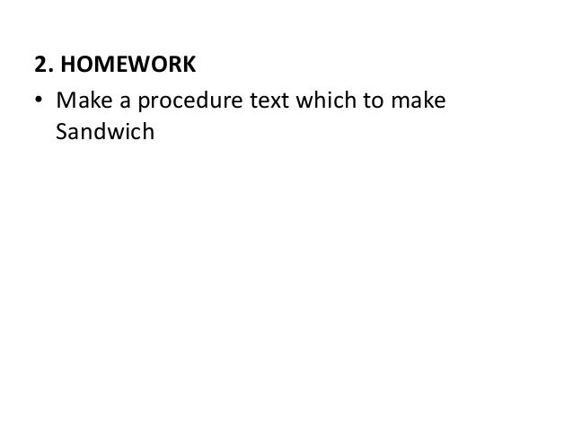 Slide of procedure text