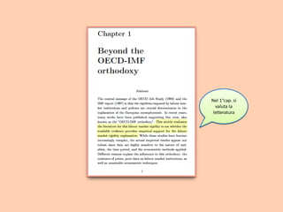 Nel 1°cap. si
valuta la
letteratura
 