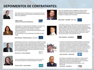 DEPOIMENTOS DE CONTRATANTES:
 