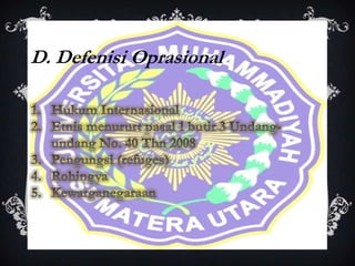 D. Defenisi Oprasional
 