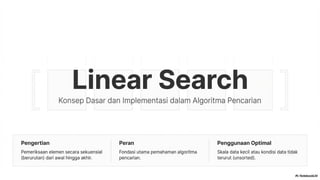 Optimizing Search Algorithms: Sentinel Linear Search Explained | PPTX