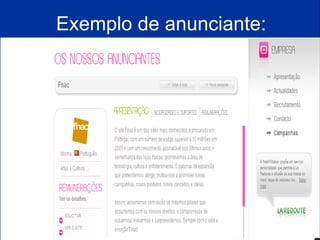 Exemplo de anunciante: 