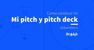 Como construir mi
Mi pitch y pitch deck
@dparedesco
 