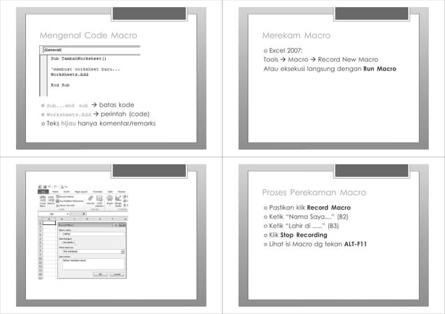Slide Powerpoint Macro Excel Pdf