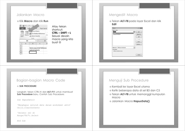 Slide Powerpoint Macro Excel Pdf