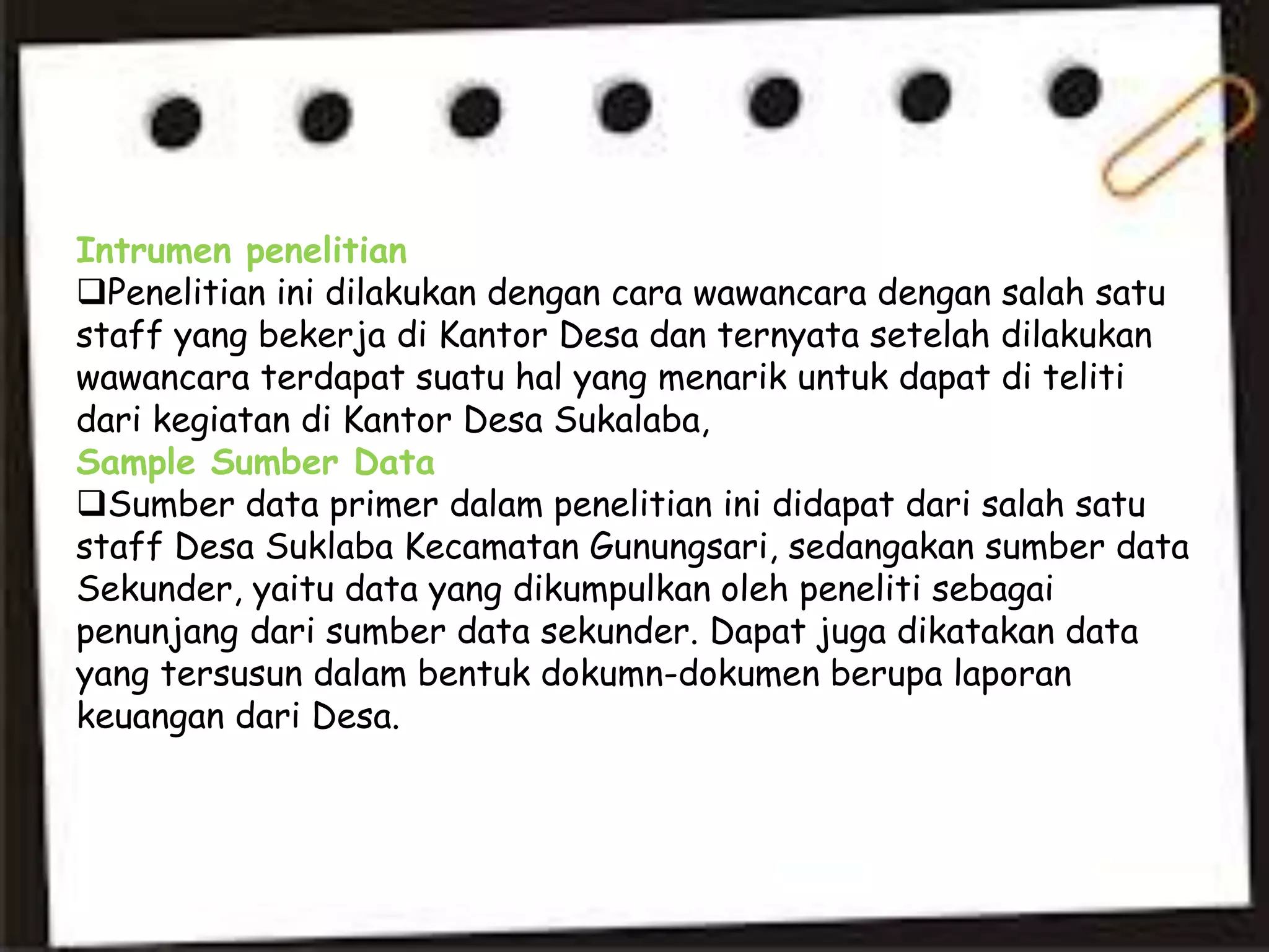 Slide ppt proposal Metode Kualitatif | PPTX