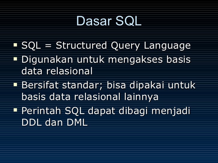 Contoh Query Create Database - Kimcil I