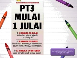 JADUAL PENTAKSIRAN TINGKATAN
3 (PT3) TAHUN 2014
49
 