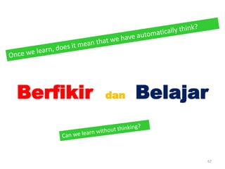 Berfikir dan Belajar
67
 