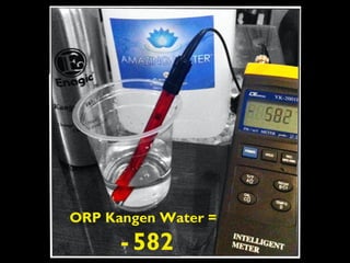 ORP Kangen Water =
- 582
 