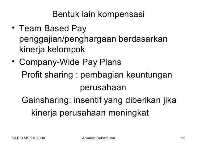 Slide presentasi msdm kompensasi dan balas jasa