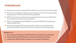 Presentasi Review RDTR Kota Simpang Ampek | PDF