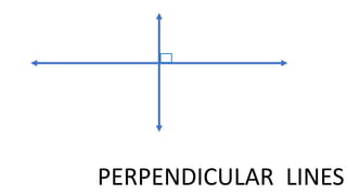 PERPENDICULAR LINES
 
