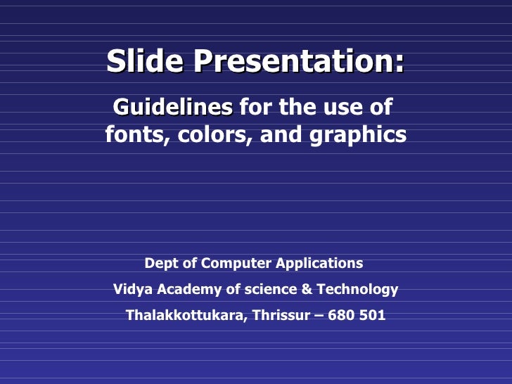 slide presentation guidelines