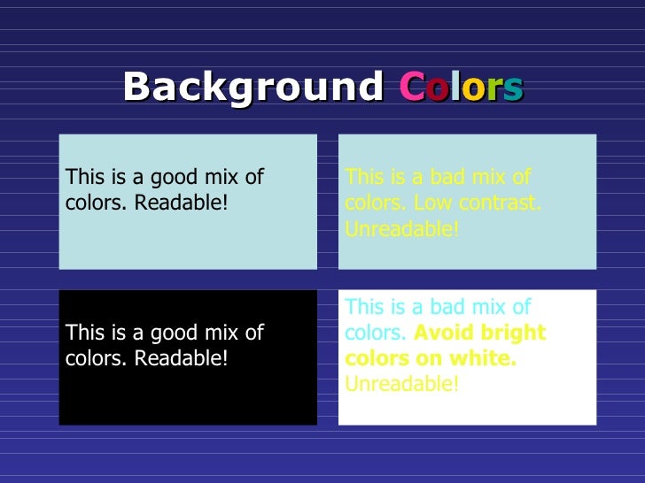 slide presentation guidelines