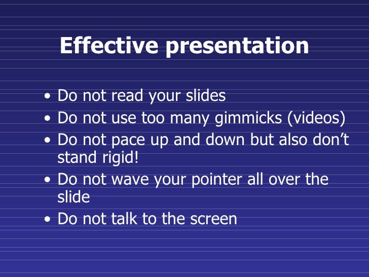 Slide Presentation Guidelines