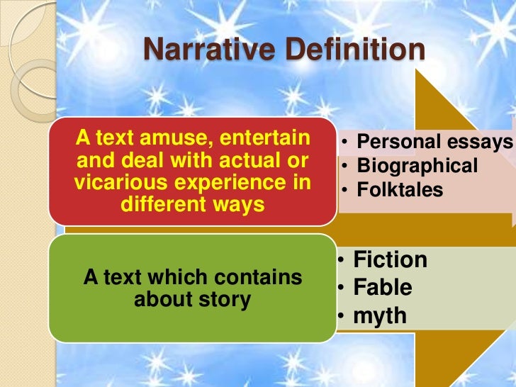 Slide presentation narrative