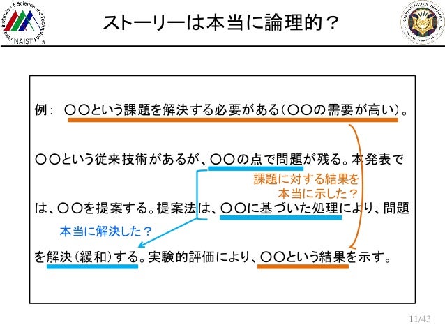 研究発表のためのプレゼンテーション技術