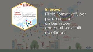 In breve:
Pillole Formative®, per
popolare i tuoi
ambienti con
contenuti brevi, utili
ed efficaci
 