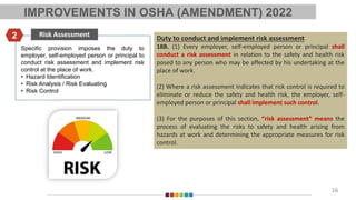 OSHA 2022 and FMA 2022 Ammendments New Briefings | PDF
