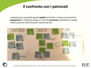 Il confronto con i patronati
 