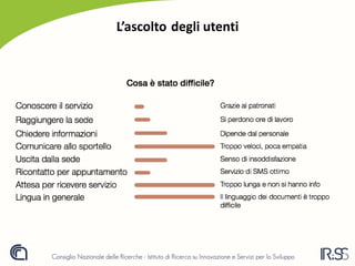 L’ascolto degli utenti
 