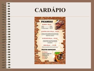 CARDÁPIO

 