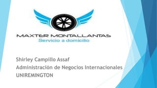 Shirley Campillo Assaf
Administración de Negocios Internacionales
UNIREMINGTON
 