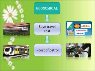 economical
-cost of petrol
Save travel
cost
 