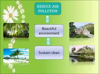 .
Beautiful
environment
Sustain clean
Reduce air
pollution
 