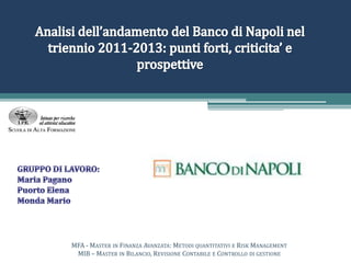 MFA - MASTER IN FINANZA AVANZATA: METODI QUANTITATIVI E RISK MANAGEMENT
MIB – MASTER IN BILANCIO, REVISIONE CONTABILE E CONTROLLO DI GESTIONE
 