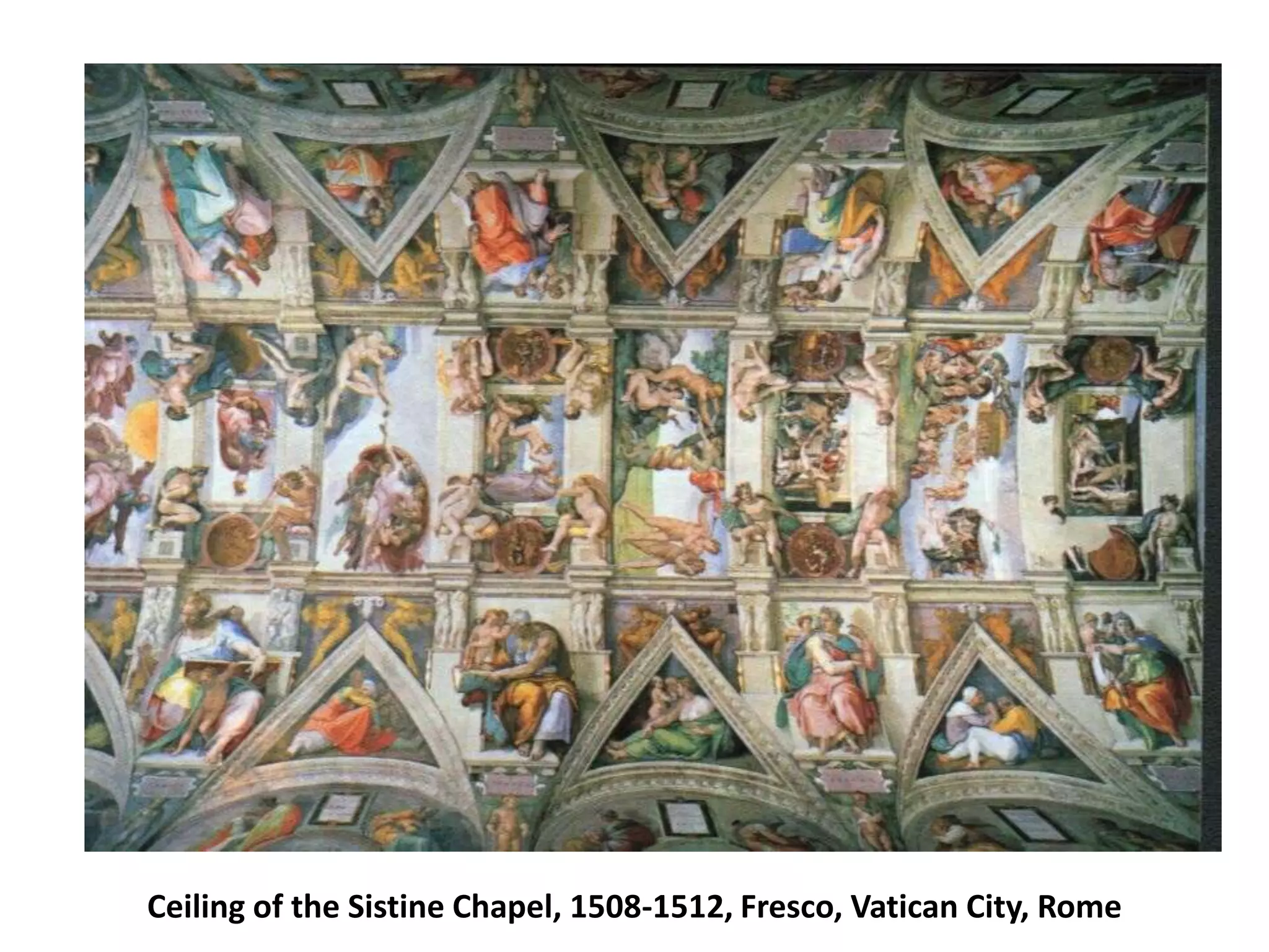 Ceiling of the Sistine Chapel, 1508-1512, Fresco, Vatican City, Rome
