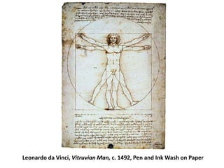 Leonardo da Vinci, Vitruvian Man, c. 1492, Pen and Ink Wash on Paper 