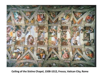 Ceiling of the Sistine Chapel, 1508-1512, Fresco, Vatican City, Rome