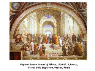 Raphael Sanzio, School of Athens, 1510-1511, Fresco, Stanza dellaSegnatura, Vatican, Rome