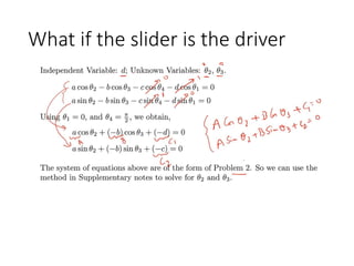 What if the slider is the driver
 