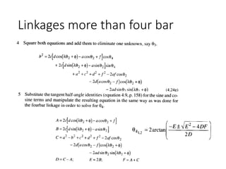 Linkages more than four bar
 