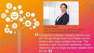 The Honourable
MaryAnn Mihychuk
Minister of Employment,
Workforce Development,
and Labour - Canada
“
To help workers meet the challenges of
a changing world of work, the
government should offer adequate
training (and re-training) programmes,
promote apprenticeships and remove
punitive requirements for accessing
social safety nets.
 