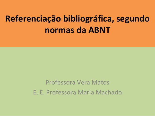 Regras da abnt para slides